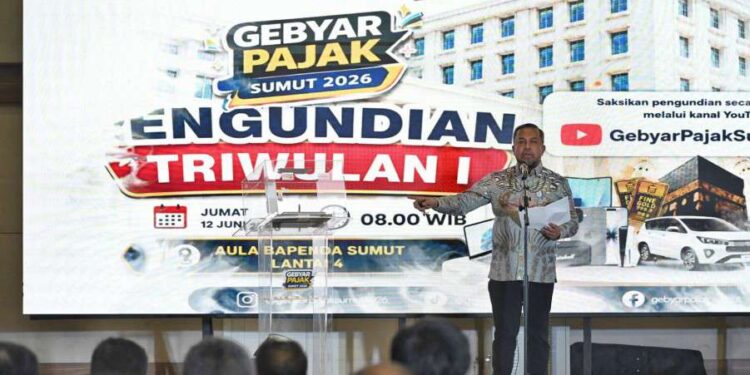 Pemprovsu Undi 936 Hadiah Gebyar Pajak Triwulan I 2026 1 Penarikan undian Gebyar Pajak Sumut (GPSU) 2026 Triwulan I.