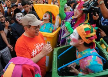 Gubernur DKI Jakarta, Pramono Anung, pada HBKB di Jalan H.R. Rasuna Said, Setiabudi, Jakarta Selatan.