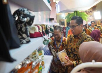 Wali Kota Medan, Rico Waas menyambut para wali kota, wakil wali kota, delegasi, dan tamu dari seluruh Indonesia pada pembukaan ICE 2026.
