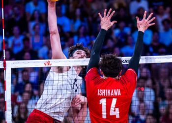 Jepang vs AS pada pertandingan VNL Week 3.