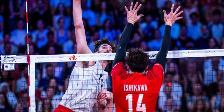 Jepang vs AS pada pertandingan VNL Week 3.