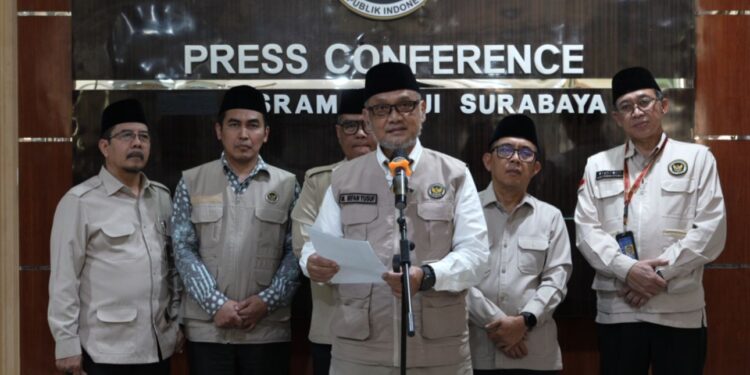 Menhaj Moch. Irfan Yusuf, saat memberikan keterangan kepada media.
