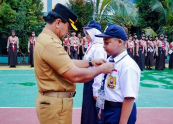 Pembukaan MPLS Ramah tingkat SMP Kota Medan, di UPT SMP Negeri 3 Medan.