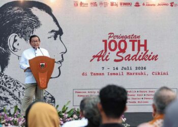 Peringatan 100 Tahun Ali Sadikin di TIM, Cikini, Jakarta Pusat, Selasa (7/7/2026).