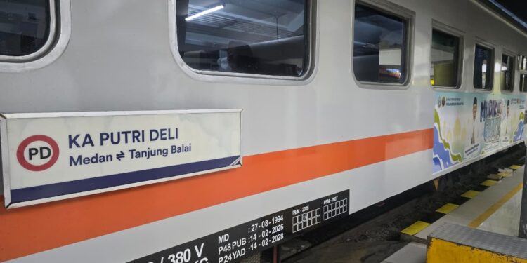 1,13 Juta Penumpang di Sumut Manfaatkan KA PSO 1 KA Putri Deli.